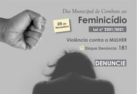 Dia Municipal de Combate ao Feminicídio